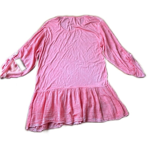 Luigi Moda Made in Italy super soft tunic pink - Picture 2 of 7